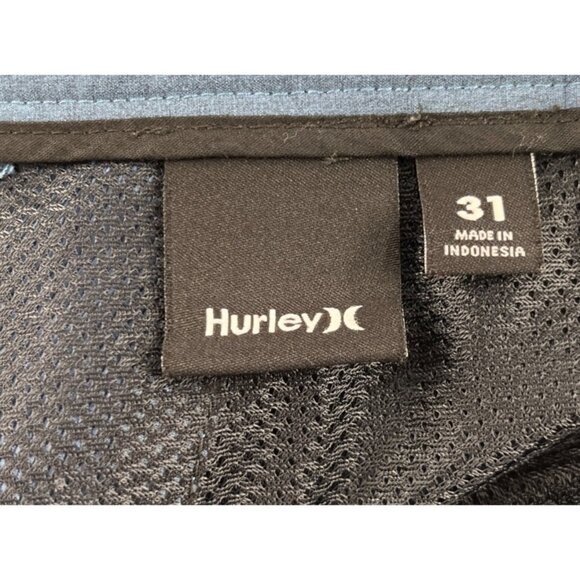 Hurley Mens Blue Phantom‎ Hybrid Shorts Size 31 flat front - Picture 2 of 5
